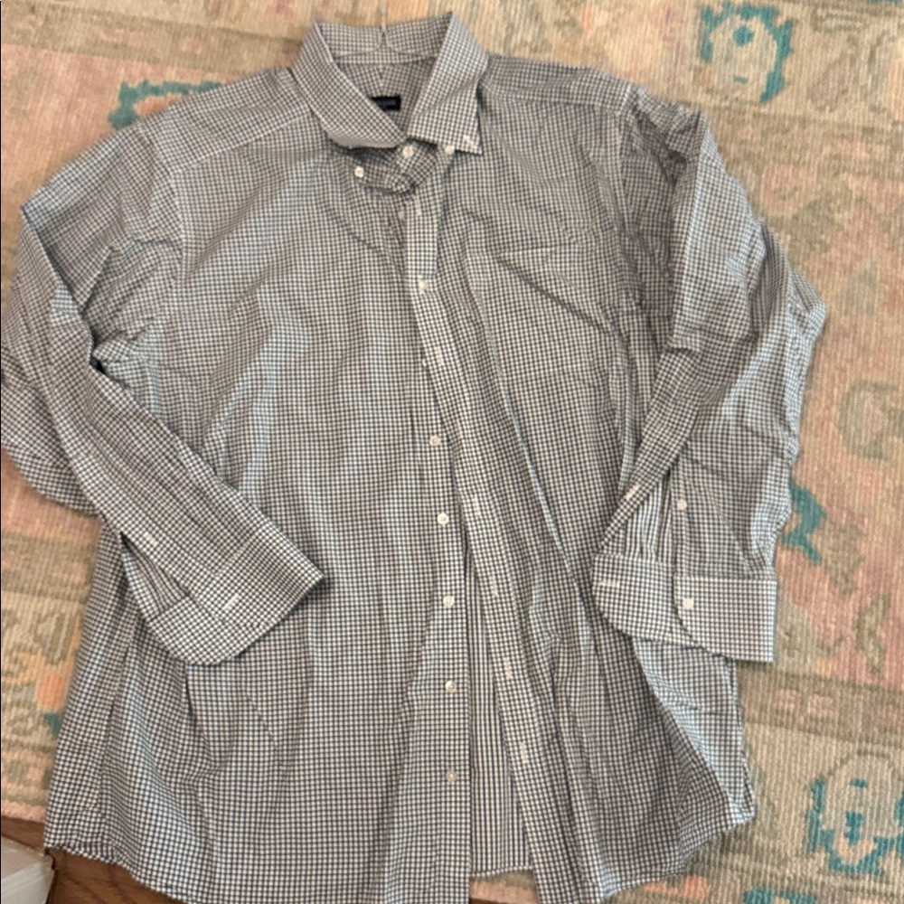 Men's Checkered Shirt - Black and White
